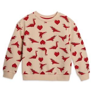 Wonder Nation Valentines Origami Dino Crewneck Sweatshirt Size 4T
